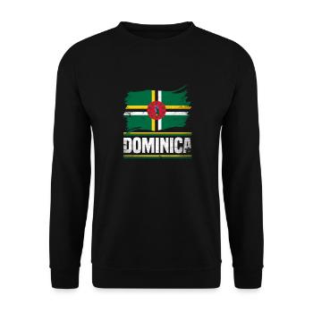 Dominique Dominique Drapeau dominicain - Sweat-shirt Unisexe - noir - Devant - Alina (178cm) & Michal (187cm)