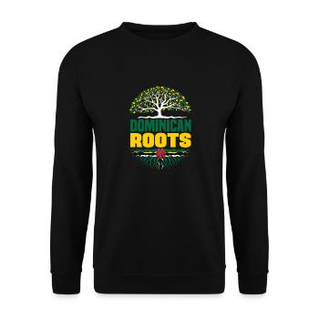 Dominican Roots Dominica Dominican Dominica Flag - Unisex Sweatshirt - black - Front - Alina (178cm) & Michal (187cm)