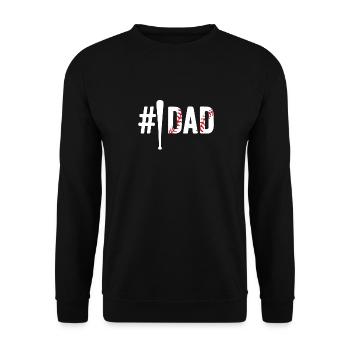 World's Number 1 Baseball Dad Ever - Unisex Sweatshirt - black - Front - Alina (178cm) & Michal (187cm)