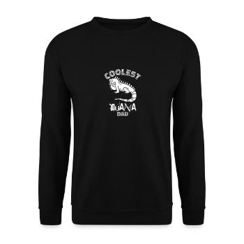 Coolste Iguana Dad Dragon Echse Geckos Reptil - Unisex Pullover - Schwarz - Vorne - Alina (178cm) & Michal (187cm)