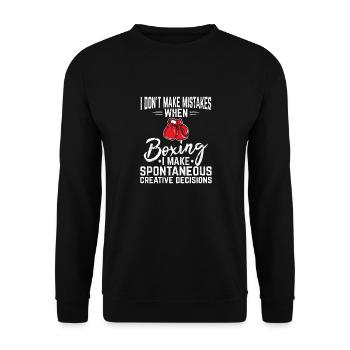 I Don't Make Mistakes Funny Boxing Lover Student A - Unisex Sweatshirt - black - Front - Alina (178cm) & Michal (187cm)