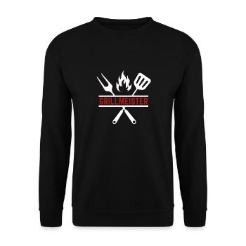 grillmeister - Unisex Pullover - Schwarz - Vorne - Alina (178cm) & Michal (187cm)