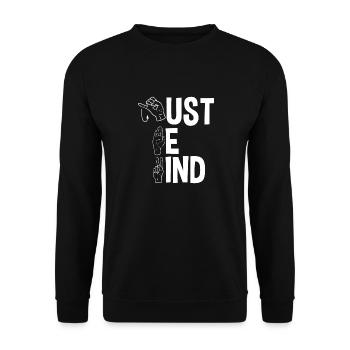 ASL Alphabet American Sing Language ASL Teacher - Unisex Pullover - Schwarz - Vorne - Alina (178cm) & Michal (187cm)
