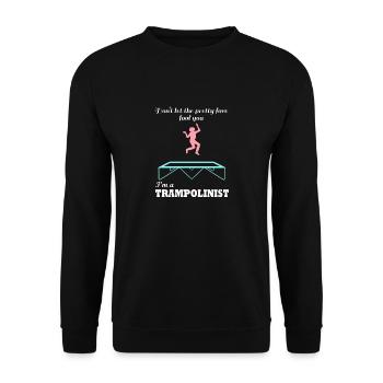 Trampolinist Funny Saying Trampoline Jumping - Unisex Sweatshirt - black - Front - Alina (178cm) & Michal (187cm)