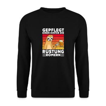 Biertrinker - Unisex Pullover - Schwarz - Vorne - Alina (178cm) & Michal (187cm)