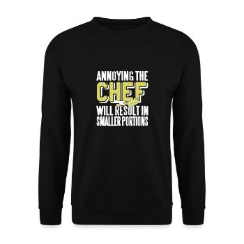 Annoying The Chef Funny Cooking T-Shirt - Unisex Sweatshirt - black - Front - Alina (178cm) & Michal (187cm)
