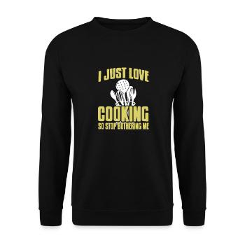 J’adore cuisiner, alors arrêtez de me déranger drôle - Sweat-shirt Unisexe - noir - Devant - Alina (178cm) & Michal (187cm)