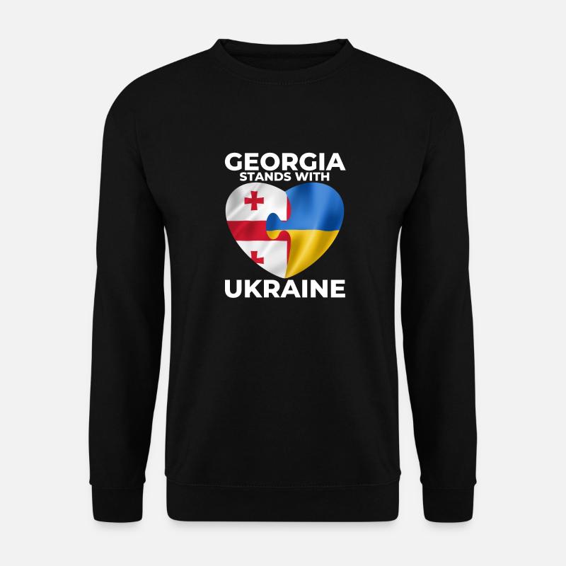Georgia supports Ukraine - Unisex Sweatshirt - black