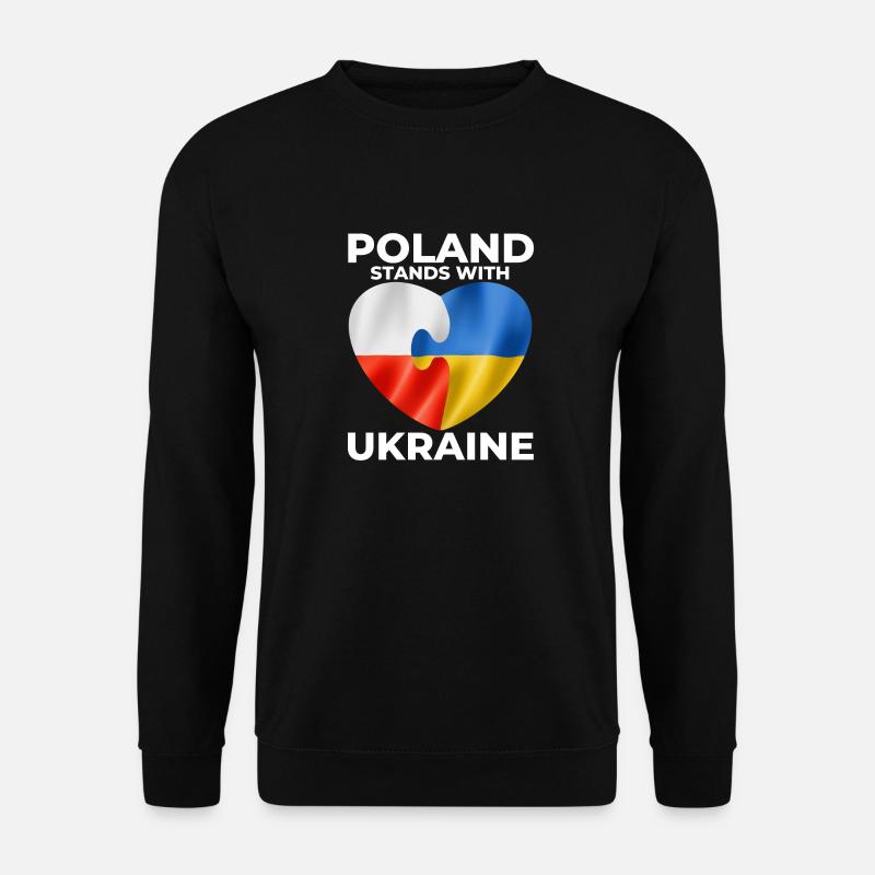La Pologne soutient l’Ukraine - Sweat-shirt Unisexe - noir