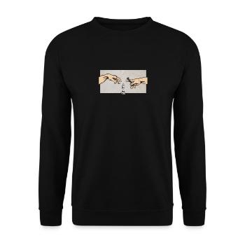 Schach Die Erschaffung von Schach - Unisex Pullover - Schwarz - Vorne - Alina (178cm) & Michal (187cm)