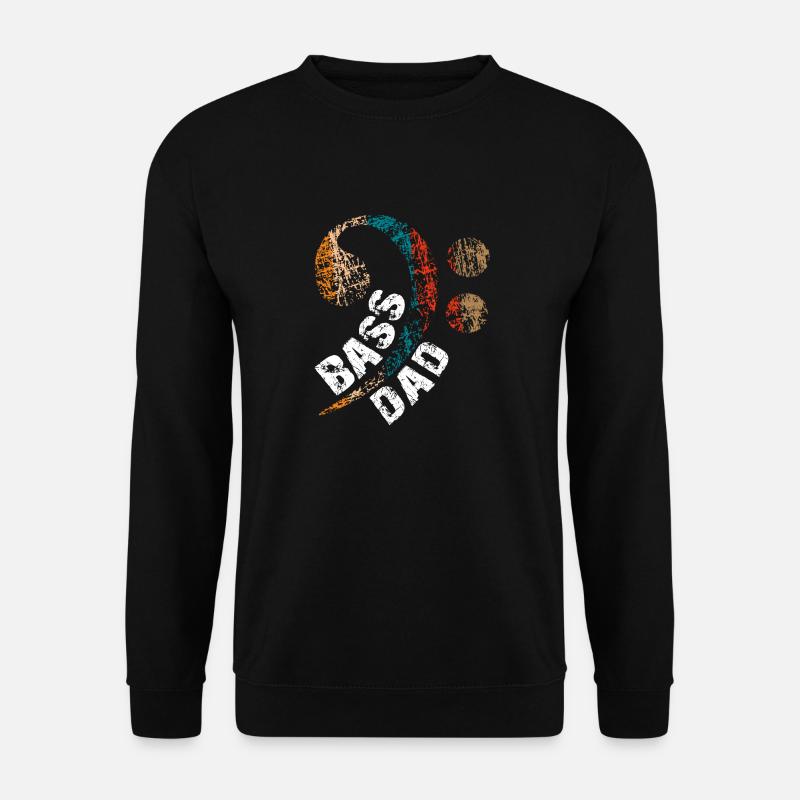 Papa spielt Bass Papa ist Bassist - Unisex Pullover - Schwarz