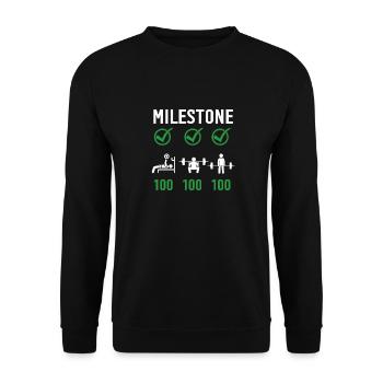 Gym Deadlifts Workout love - ma déroute de fitness de passe-temps - Sweat-shirt Unisexe - noir - Devant - Alina (178cm) & Michal (187cm)