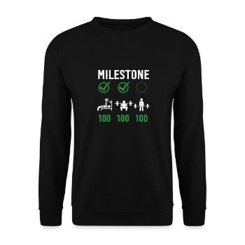 Gym Deadlifts Workout love - ma déroute de fitness de passe-temps - Sweat-shirt Unisexe - noir - Devant - Alina (178cm) & Michal (187cm)