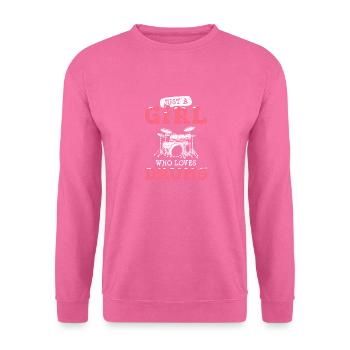 Just A Girl Who Loves Drums Percussion Band Funny - Unisex Pullover - Pink - Vorne