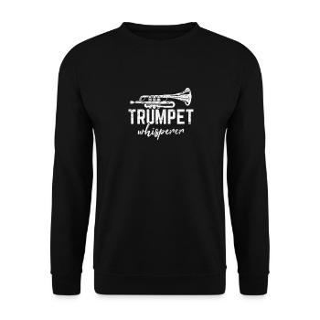Trumpet Whisperer Funny Trumpet Player Jazz Marchi - Unisex Sweatshirt - black - Front - Alina (178cm) & Michal (187cm)