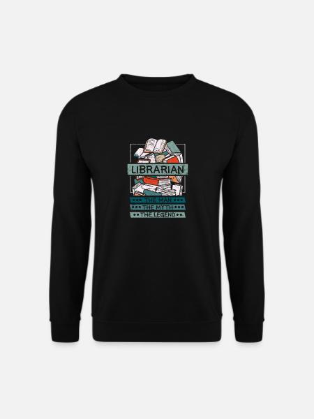 Librarian man myth legend - Unisex Sweatshirt - black