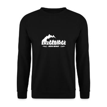 Erzgebirge ist meine Heimat - Unisex Pullover - Schwarz - Vorne - Alina (178cm) & Michal (187cm)