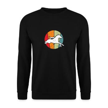 Riding Cat Riding Horses Funny Cats Horse - Unisex Sweatshirt - black - Front - Alina (178cm) & Michal (187cm)