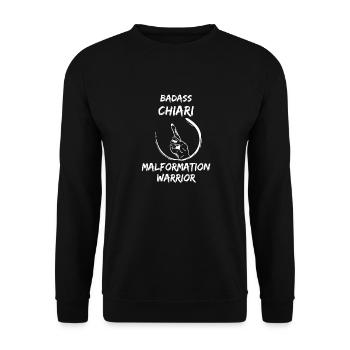 Badass Arnold Chiari Malformation Awareness - Unisex Sweatshirt - black - Front - Alina (178cm) & Michal (187cm)