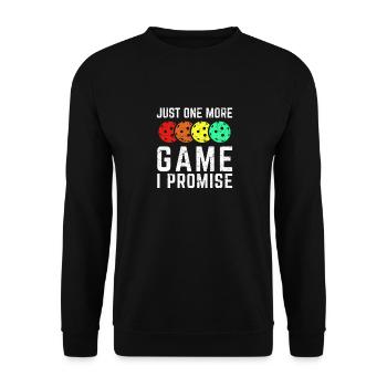 Just One More Game Funny Pickleball Player Sports - Unisex Sweatshirt - black - Front - Alina (178cm) & Michal (187cm)