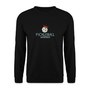 Pickleball Whisperer Funny Pickleball Player Sport - Unisex Sweatshirt - black - Front - Alina (178cm) & Michal (187cm)