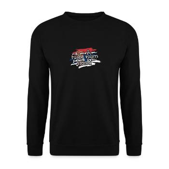 Balkan Serbia Slogan Flag proud - Balkans - Unisex Sweatshirt - black - Front - Alina (178cm) & Michal (187cm)