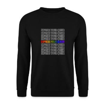 Espress Your Queer - Unisex Pullover - Schwarz - Vorne - Alina (178cm) & Michal (187cm)