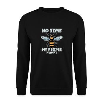 Pas de temps Ma colonie a besoin de moi Apiculteurs Abeilles - Sweat-shirt Unisexe - noir - Devant - Alina (178cm) & Michal (187cm)