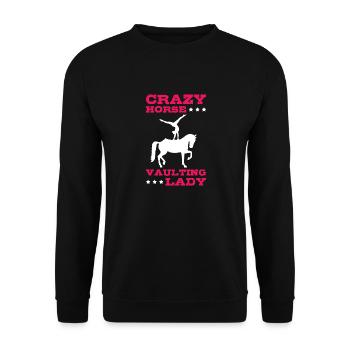 Voltigieren Crazy Horse Vaulting Lady - Sweat-shirt Unisexe - noir - Devant - Alina (178cm) & Michal (187cm)