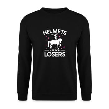 Les casques de voûte sont pour les perdants - Sweat-shirt Unisexe - noir - Devant - Alina (178cm) & Michal (187cm)
