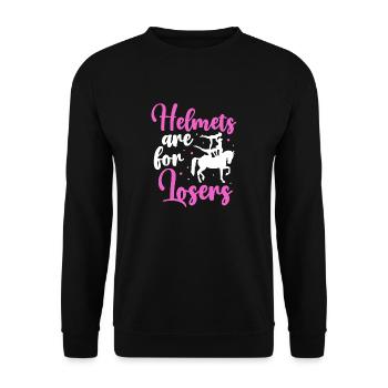 Les casques de voûte sont pour les perdants - Sweat-shirt Unisexe - noir - Devant - Alina (178cm) & Michal (187cm)