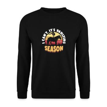 Voltigieren I Can’t It’s Vaulting Season - Sweat-shirt Unisexe - noir - Devant - Alina (178cm) & Michal (187cm)