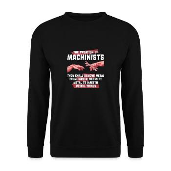 Machinist Welder Locksmith - Unisex Sweatshirt - black - Front - Alina (178cm) & Michal (187cm)