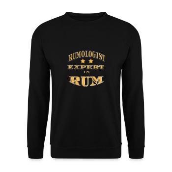 Rumologist Expert in Rum - Unisex Sweatshirt - black - Front - Alina (178cm) & Michal (187cm)