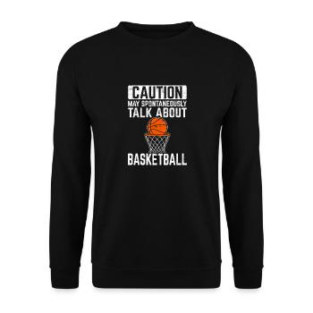 La prudence peut parler de basket-ball drôle de basket-ball - Sweat-shirt Unisexe - noir - Devant - Alina (178cm) & Michal (187cm)