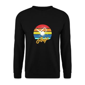 Retro Vintage GOLF Awesome Golfing T-Shirt - Unisex Sweatshirt - black - Front - Alina (178cm) & Michal (187cm)