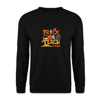 Jolie salle de classe de l’école d’enseignants d’Halloween - Sweat-shirt Unisexe - noir - Devant - Alina (178cm) & Michal (187cm)