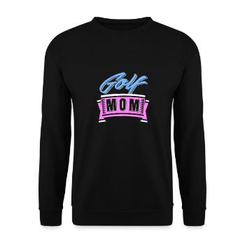 Golf Mom Awesome Retro Golfing T-Shirt Present - Unisex Sweatshirt - black - Front - Alina (178cm) & Michal (187cm)