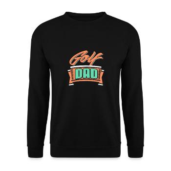 Golf Dad Awesome Retro Golfing T-Shirt Present - Unisex Sweatshirt - black - Front - Alina (178cm) & Michal (187cm)