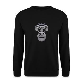 Halloween Gorilla Face Costume Mignon Bigfoot - Sweat-shirt Unisexe - noir - Devant - Alina (178cm) & Michal (187cm)