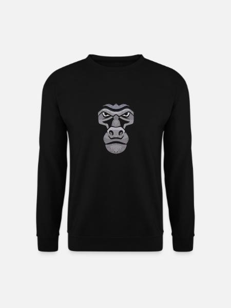 Halloween Gorilla Face Costume Cute Bigfoot - Unisex Sweatshirt - black