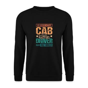 A legendary cab driver has retired - Unisex Sweatshirt - black - Front - Alina (178cm) & Michal (187cm)