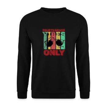 Fourth Grade Vibes 4th Grade Retro Back To School - Unisex Sweatshirt - black - Front - Alina (178cm) & Michal (187cm)