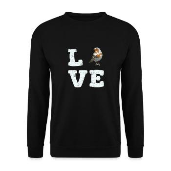 Love Birds Cute Bird Lover Funny Bird Watching Bir - Unisex Sweatshirt - black - Front - Alina (178cm) & Michal (187cm)