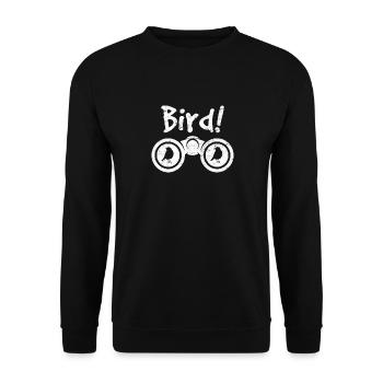Oiseau! Drôle d’observation des oiseaux Cool Observation des oiseaux Birdin - Sweat-shirt Unisexe - noir - Devant - Alina (178cm) & Michal (187cm)