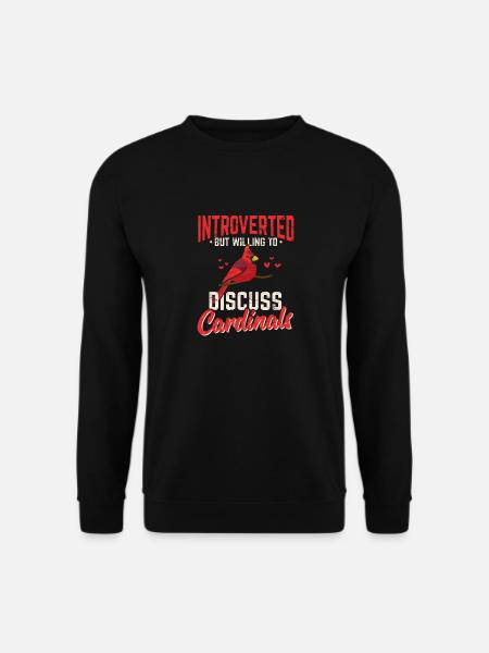 Introverted Northern Cardinal Bird Red Cardinal Bi - Unisex Pullover - Schwarz