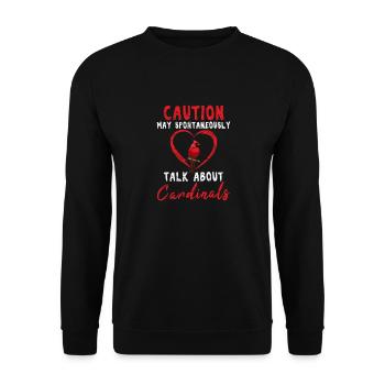 La prudence peut parler des cardinaux du nord - Sweat-shirt Unisexe - noir - Devant - Alina (178cm) & Michal (187cm)
