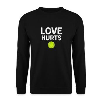 Cadeaux de joueur de tennis L’amour fait mal au tennis drôle - Sweat-shirt Unisexe - noir - Devant - Alina (178cm) & Michal (187cm)