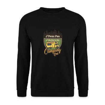 Je Peux Pas Je Me Barre En Camping Car - Sweat-shirt Unisexe - noir - Devant - Alina (178cm) & Michal (187cm)