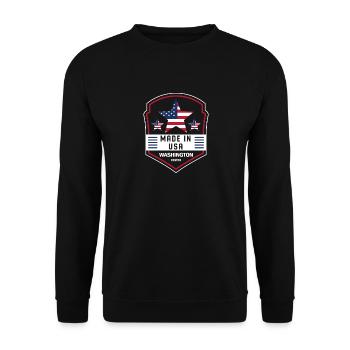 Fabriqué aux États-Unis Washington Renton America - Sweat-shirt Unisexe - noir - Devant - Alina (178cm) & Michal (187cm)